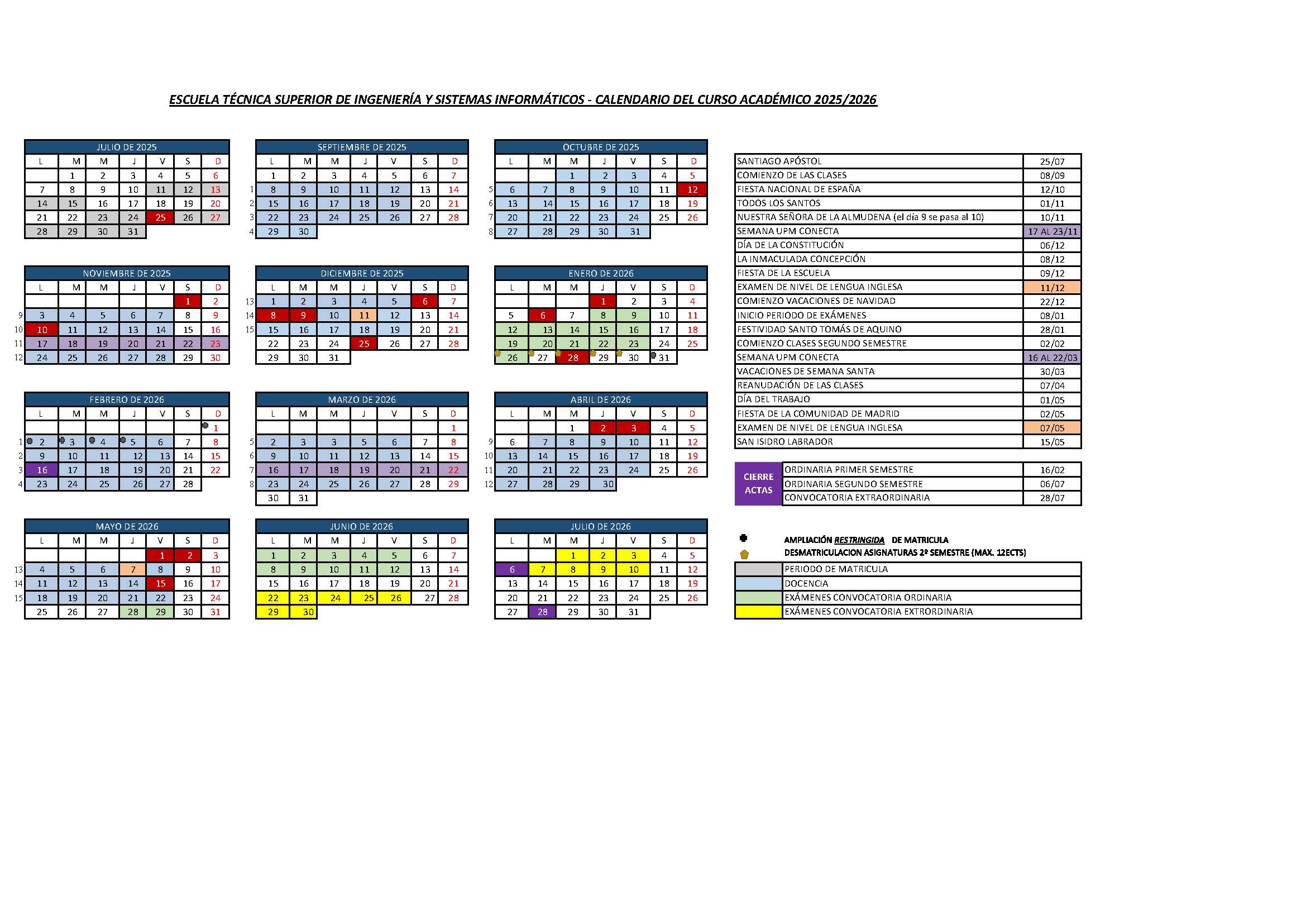 25-26 Calendario Académico